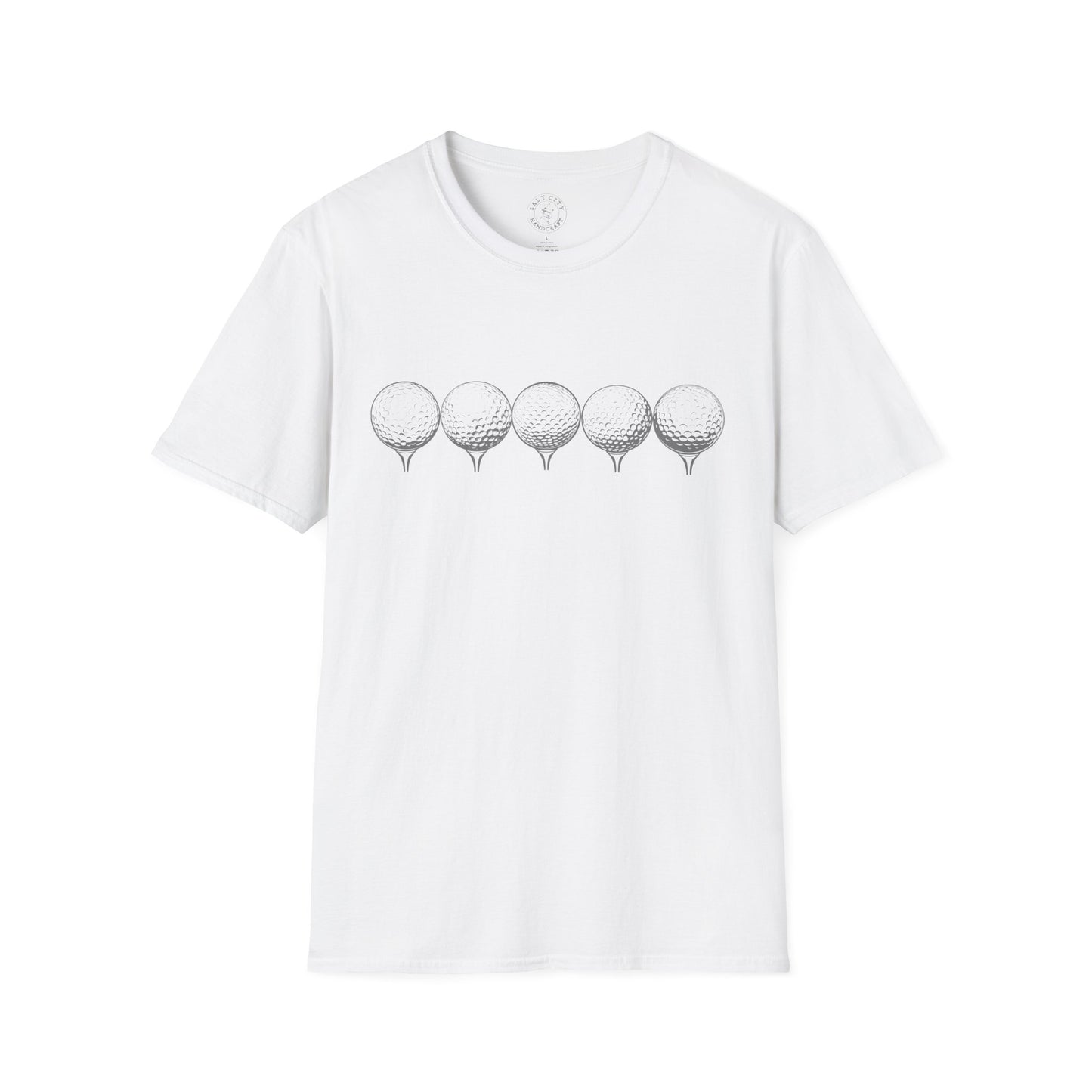 Row of Golf Balls T-Shirt | Minimalist Golf Design | Sports Apparel