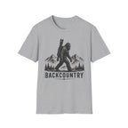 Backcountry Sasquatch T-Shirt — Mountain Skiing Bigfoot Outdoor Tee