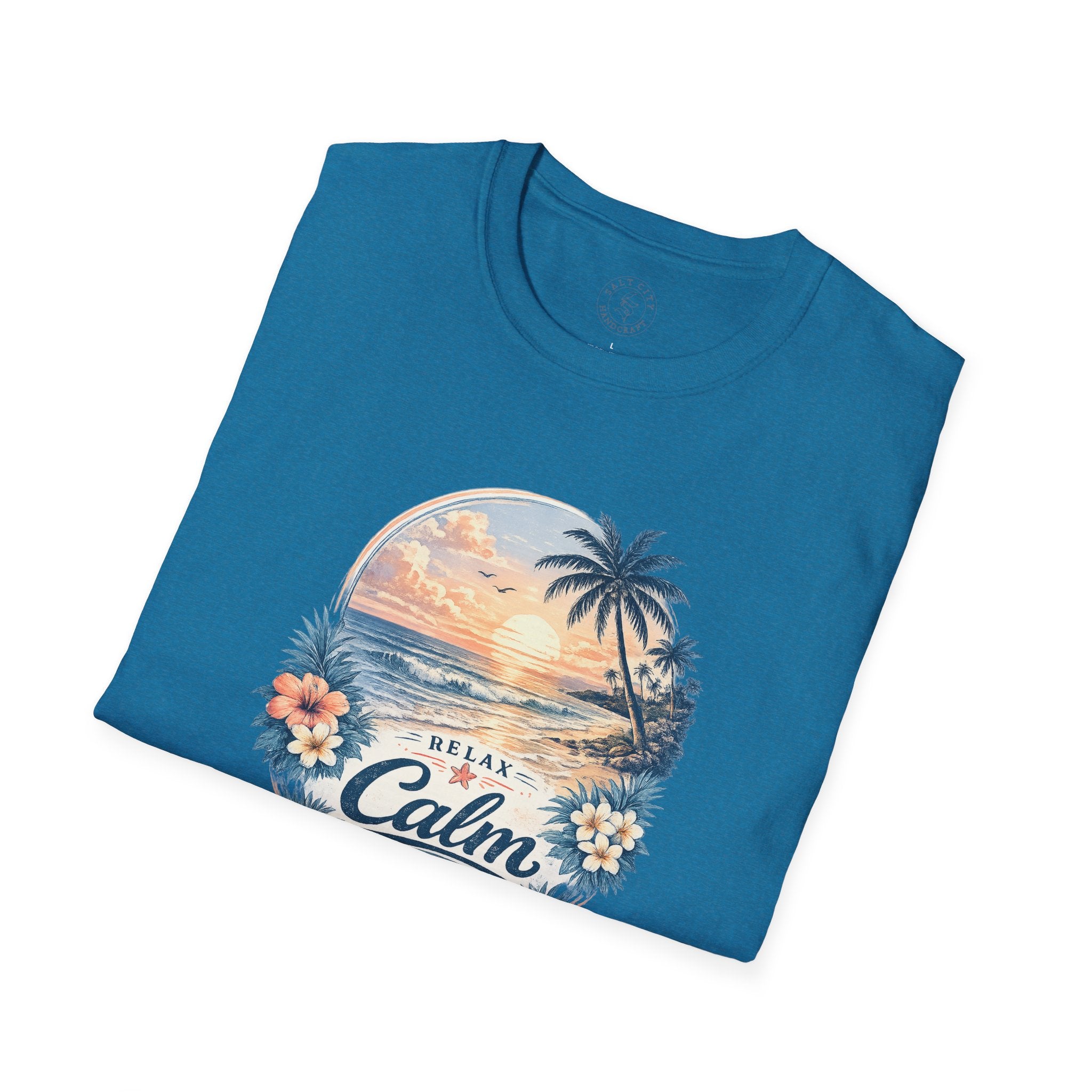 Calm Paradise Sunset T-Shirt — Tropical Beach Graphic Tee