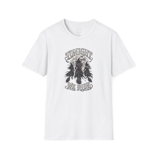 Halloween Witch Riders T‑Shirt - "Tonight We Ride" Vintage Moonlit Witch Design