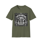 Skeleton Mariachi Band Tee | Ornate Gothic Style Framing | Unisex Softstyle T-Shirt