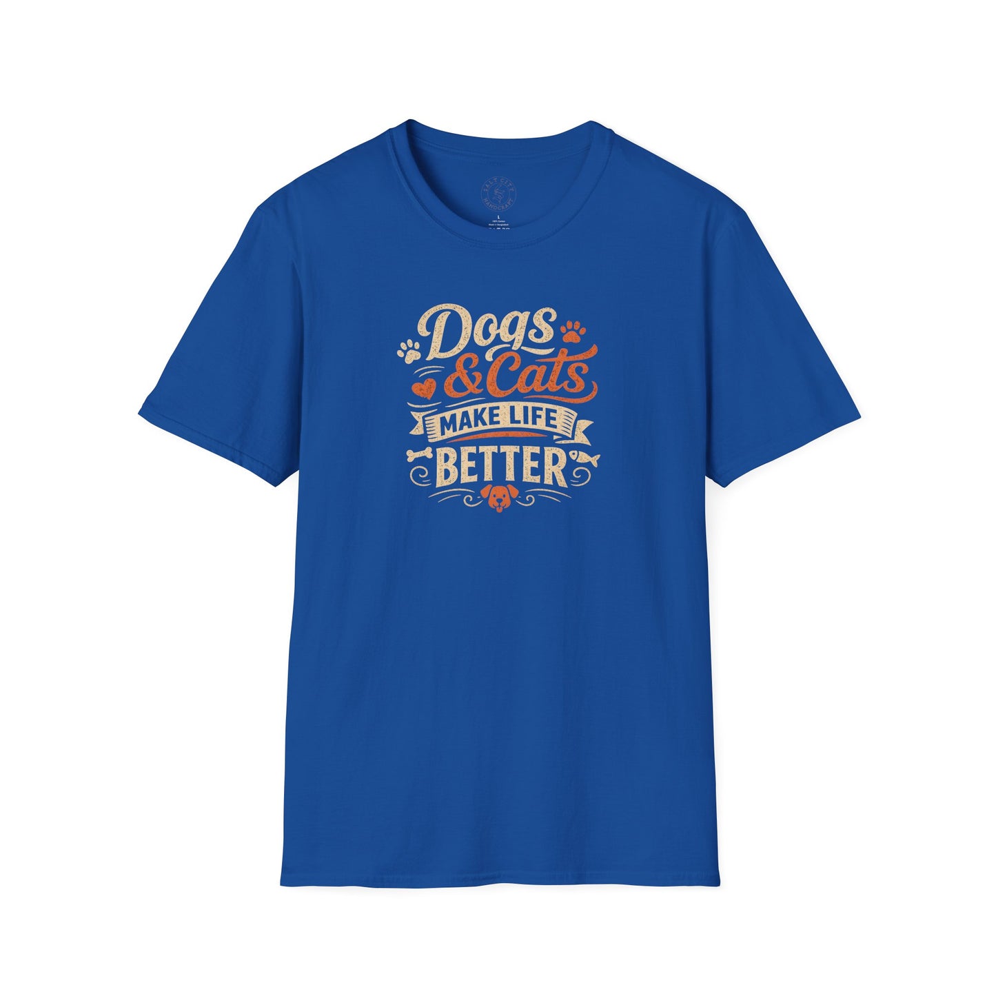 Dogs & Cats Make Life Better T-Shirt | Pet Tee
