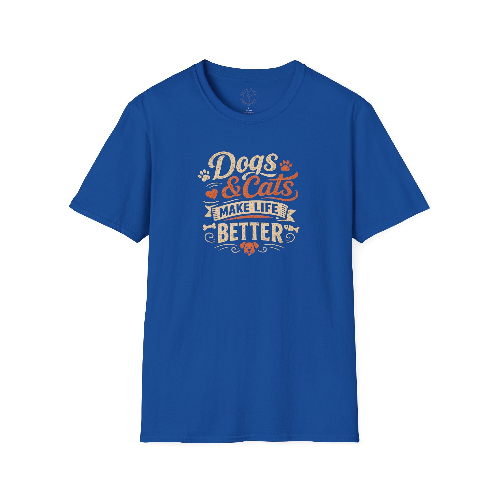 Dogs & Cats Make Life Better T-Shirt | Pet Tee