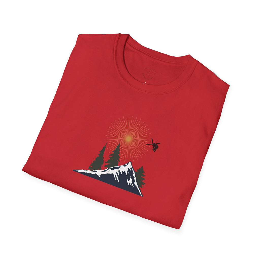 Backcountry Skier T-Shirt | Nature Minimalist Outdoor | Sunset Skier