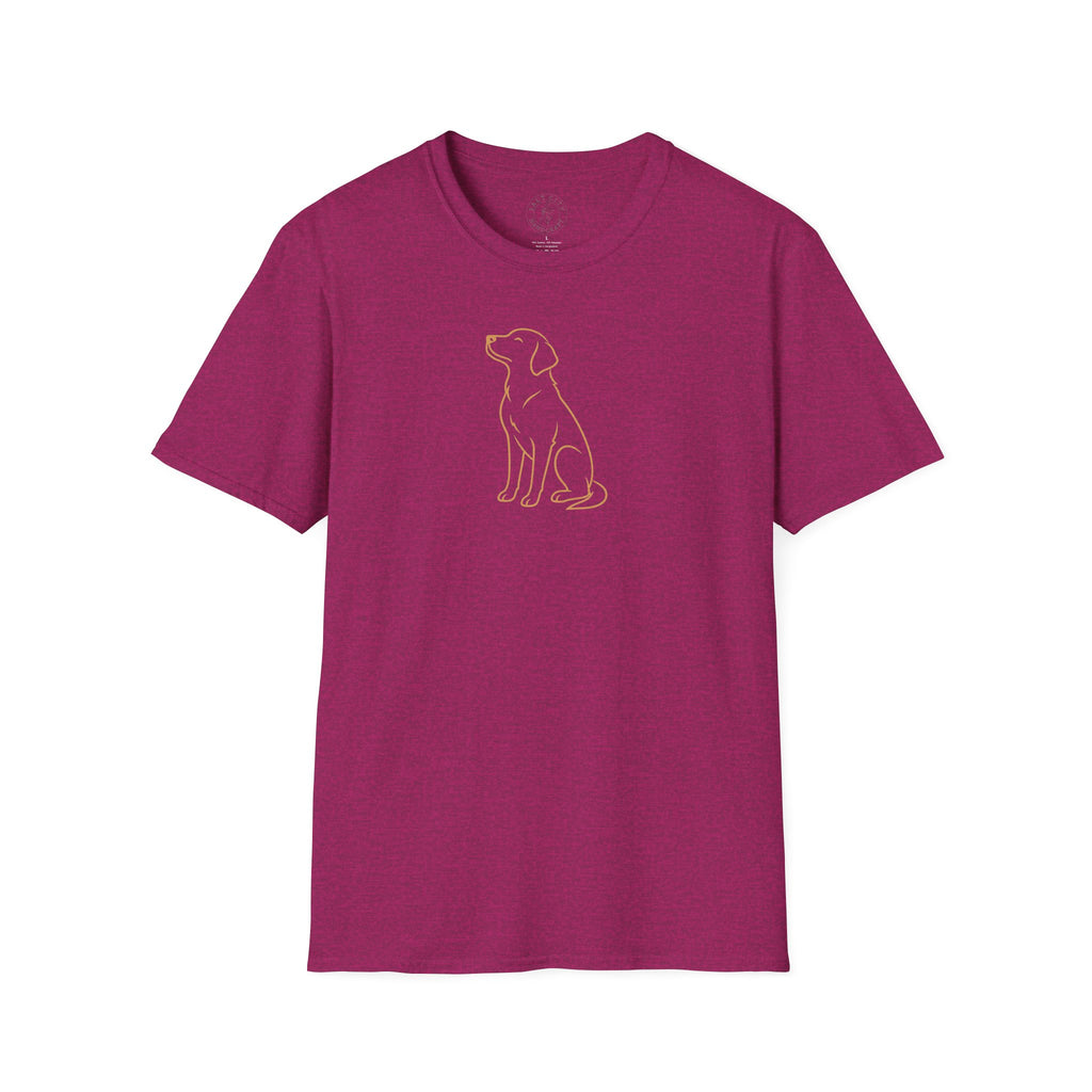 Minimal Outline Labrador T-Shirt — Simple Line Dog Tee for Pet Lovers