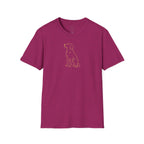 Minimal Outline Labrador T-Shirt — Simple Line Dog Tee for Pet Lovers