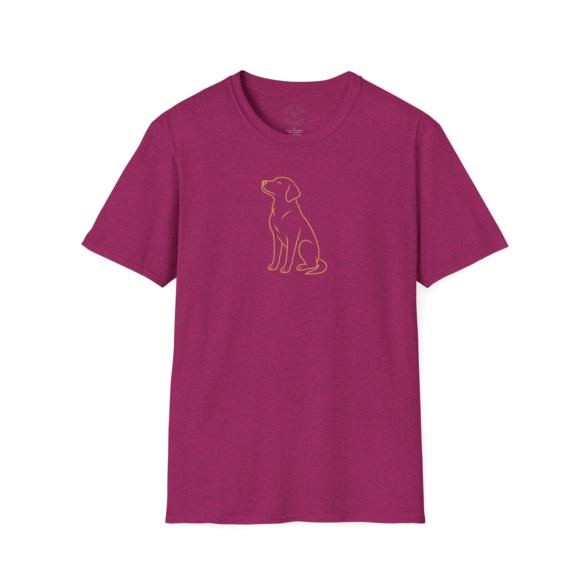 Minimal Outline Labrador T-Shirt — Simple Line Dog Tee for Pet Lovers
