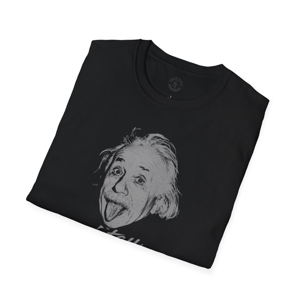 Stay Caffeinated T-Shirt — Funny Coffee Tee with Einstein Sketch