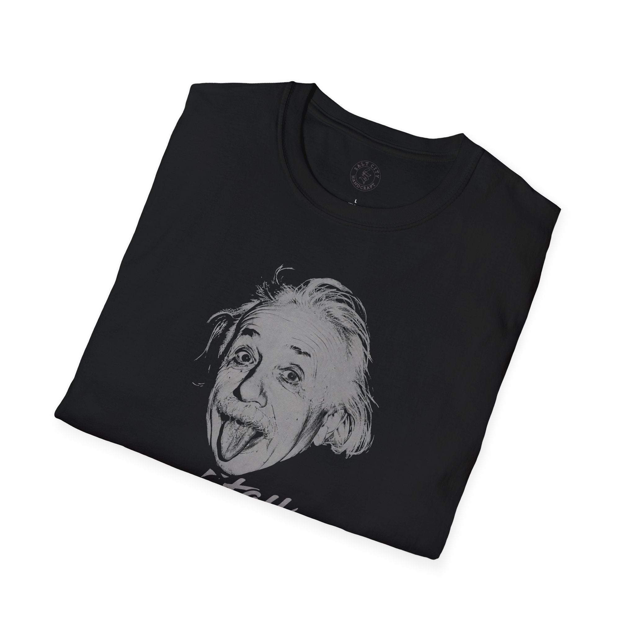Stay Caffeinated T-Shirt — Funny Coffee Tee with Einstein Sketch