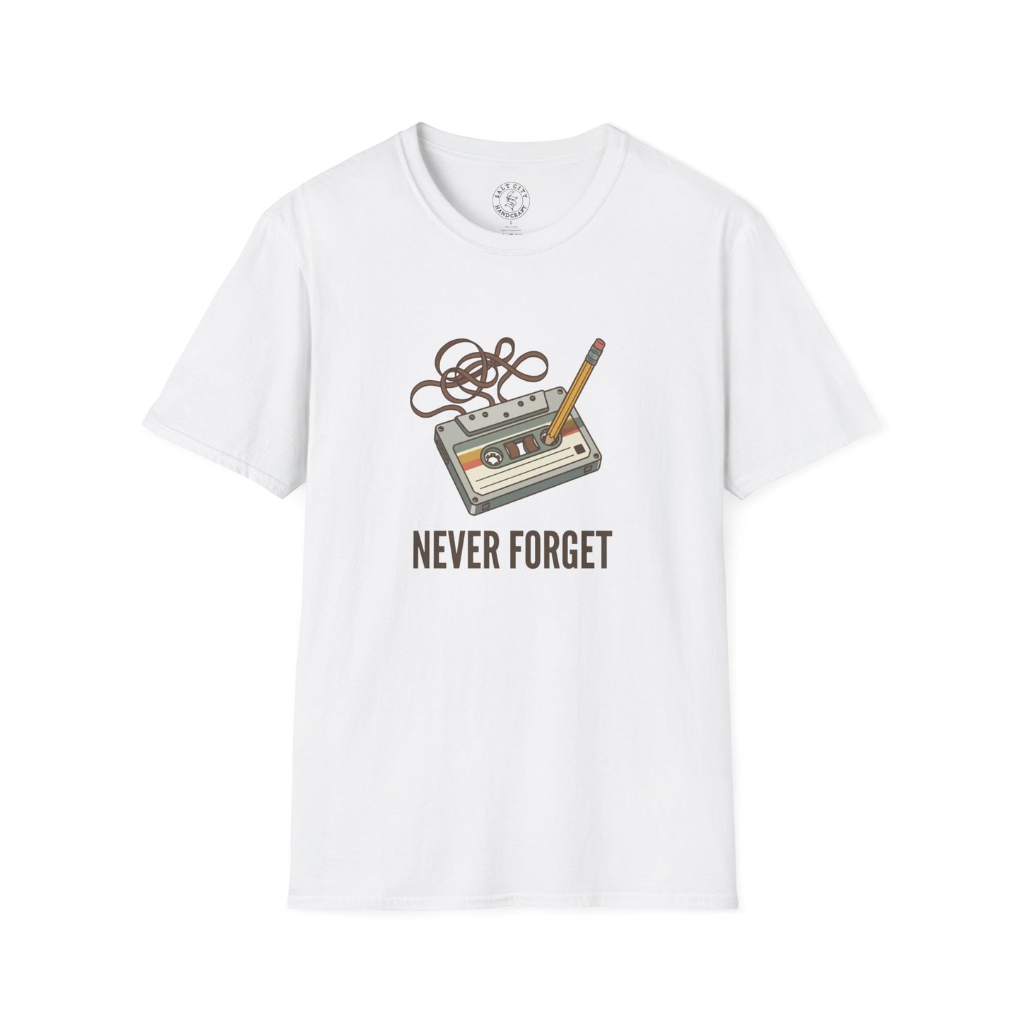 Cassette Tape 'Never Forget' T-Shirt | Retro Music Vintage Tape Shirt