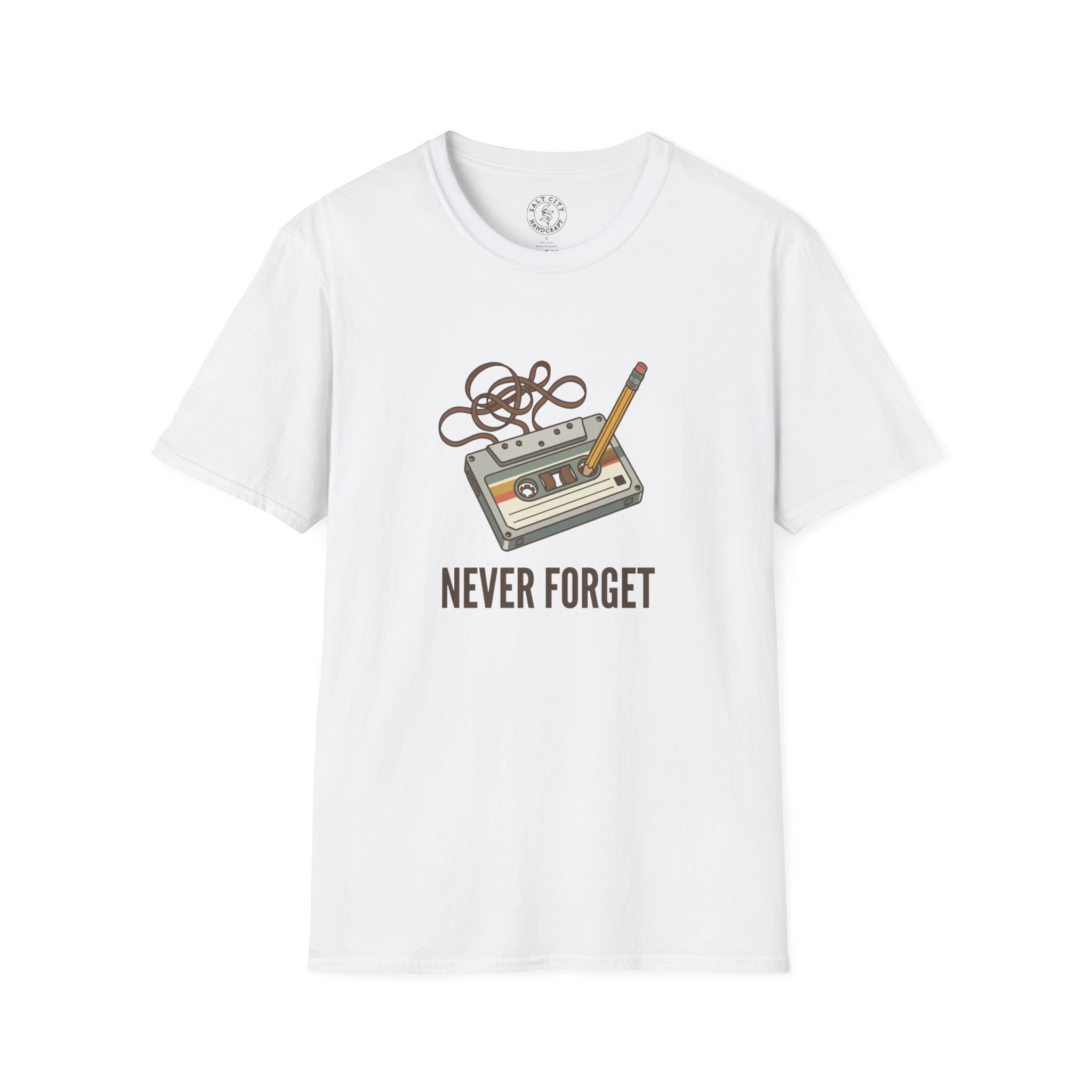 Cassette Tape 'Never Forget' T-Shirt | Retro Music Vintage Tape Shirt