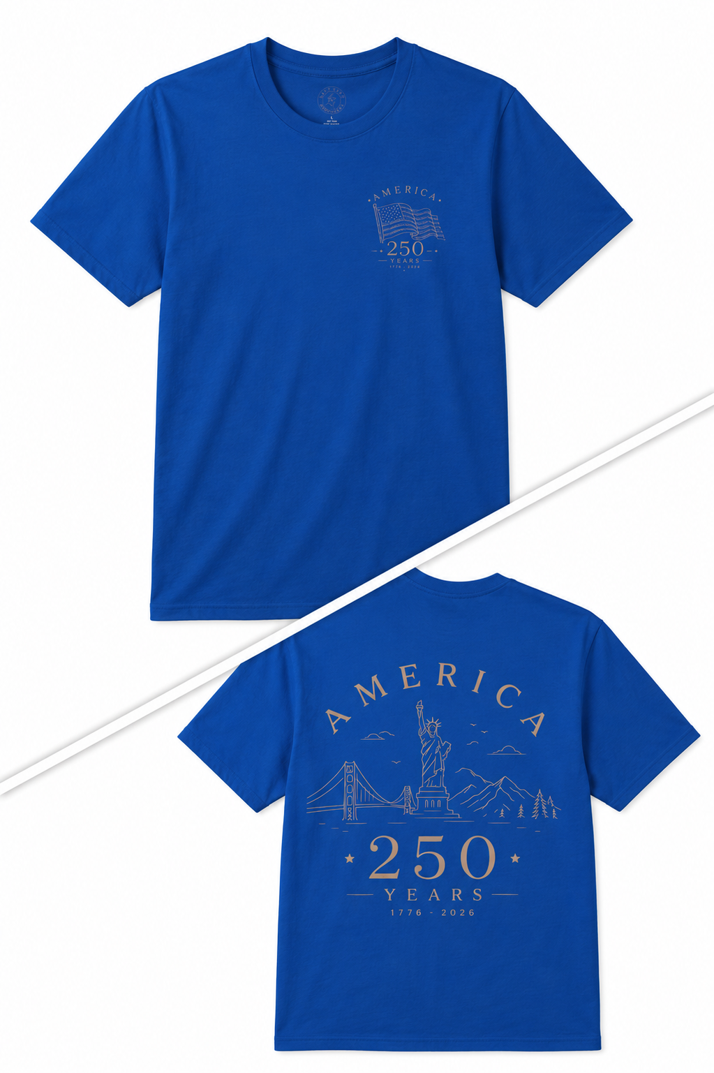 America 250 Years Commemorative T-Shirt | Minimal Patriotic Tee