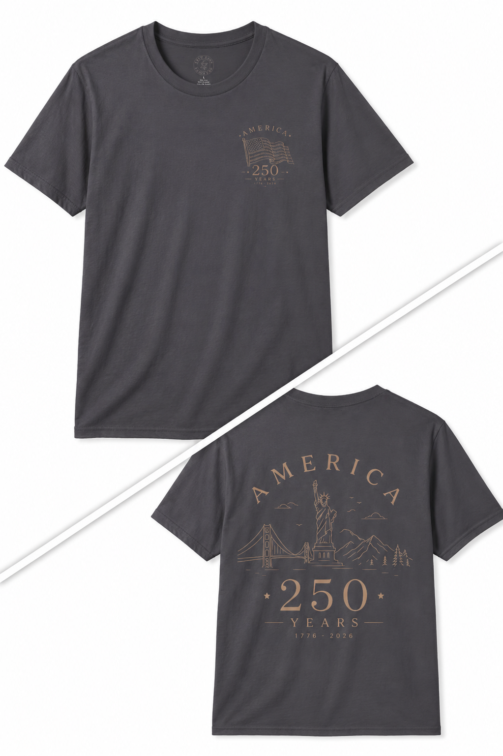 America 250 Years Commemorative T-Shirt | Minimal Patriotic Tee