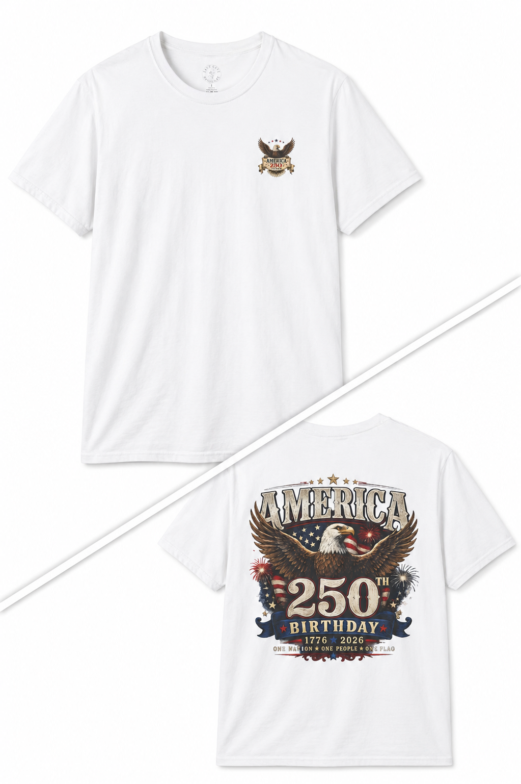 America 250th Birthday T-Shirt — Patriotic Eagle 1776–2026 Celebration Tee