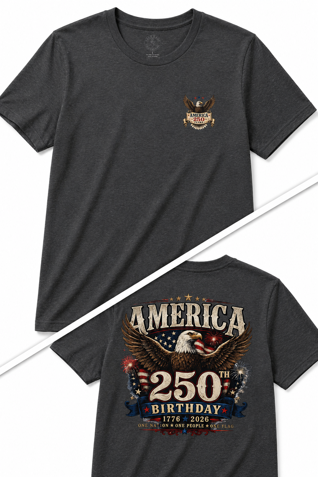 America 250th Birthday T-Shirt — Patriotic Eagle 1776–2026 Celebration Tee